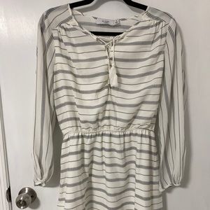 Ali & Jay White Striped Dress size M
